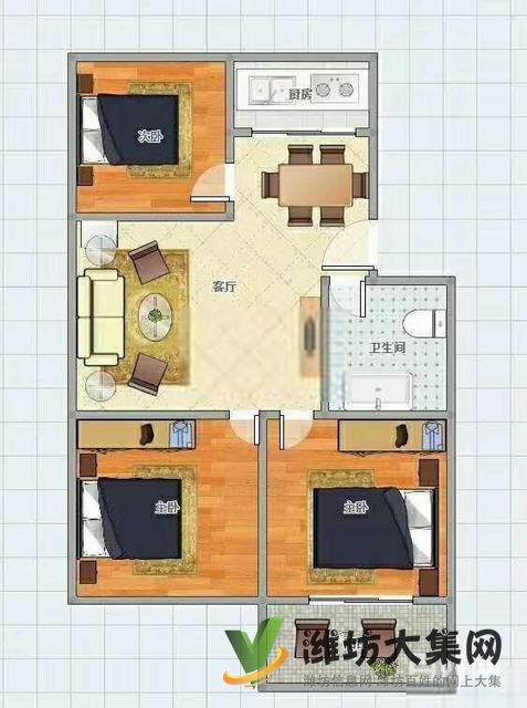 萬達近 附屬醫院 佳樂家對面君尚花園多層4樓精裝