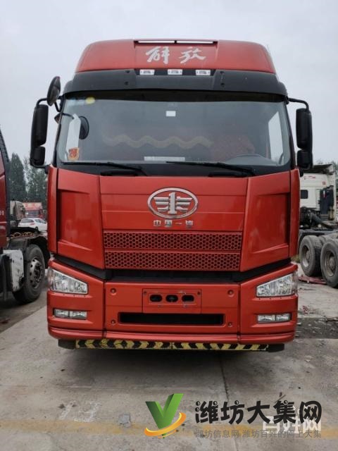 出售16年二手解放牽引車國四雙導420馬力