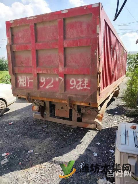 低價(jià)處理9米2.55米4.8米二手后翻自卸半掛車