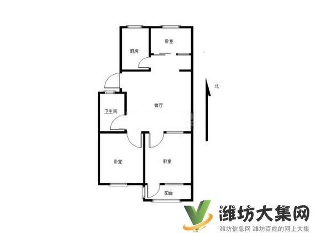 中心雙語近圣榮廣場多層3室92平低首付54萬急售頂