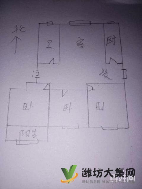 萬達近 虞河畔 左岸華庭 大 3室135平米 3室