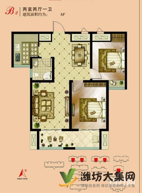 萬達(dá)近鳶飛路金鼎華府精裝96平僅售61萬