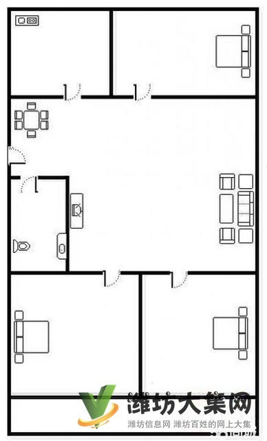 首付10萬 萬達西 四平佳樂家近 大3室 精裝 帶