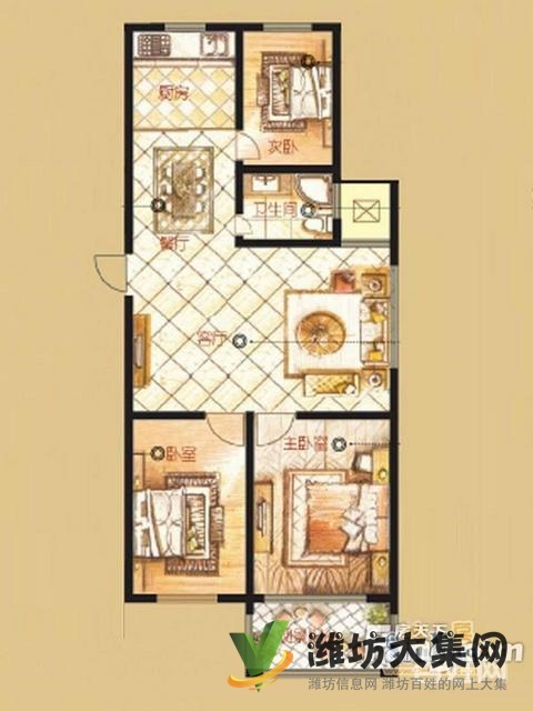 歌爾金茂古德近金都國際廣場南向精裝家電家具齊全,隨