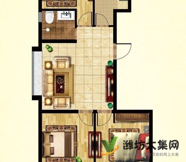 萬達近 3室1廳1衛(wèi)帶車位拎包入住