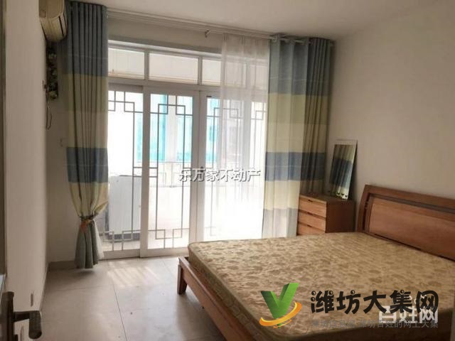 萬達濰坊中學近中央麗景精裝全齊兩室拎包入住可陪讀