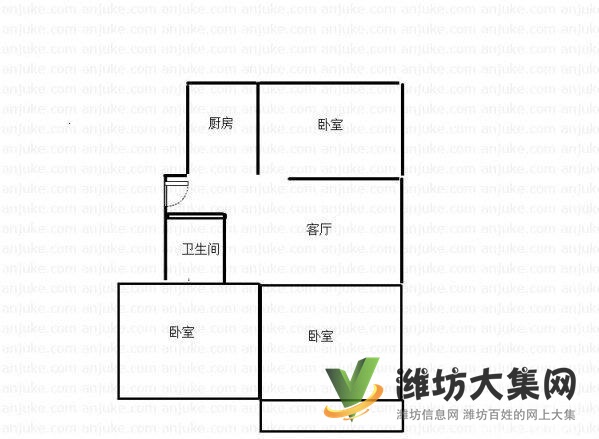 供暖 泰華 萬達近 3室1廳1衛(wèi)拎包入住