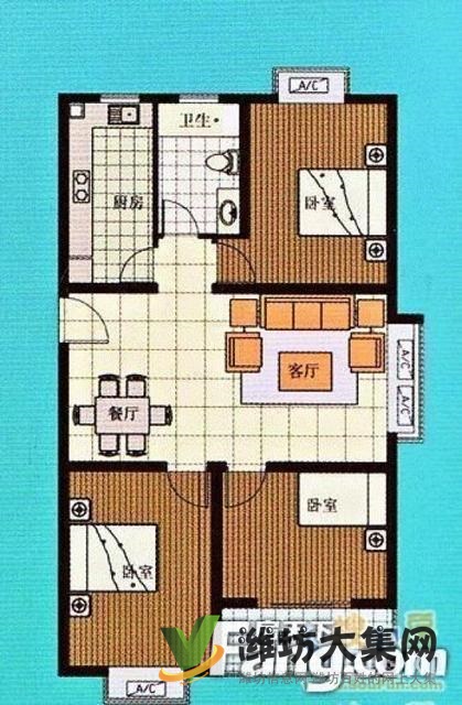 祥和家園中間樓層,3室精裝修63.8萬元難得的好戶