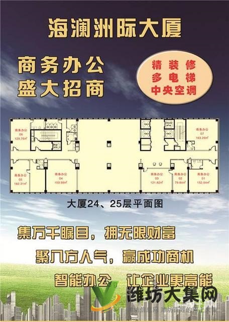 快租高新金馬路梨園街海瀾洲際大廈全新精裝寫字樓出租