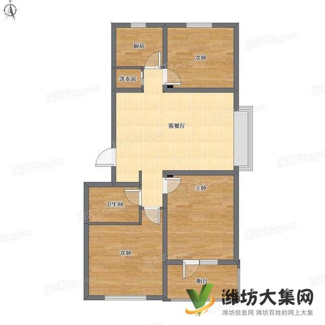 盛世家園桂花園 沿河觀景房 三室兩廳一衛 附近外國