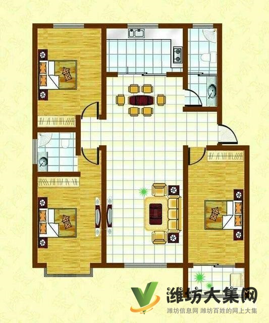 濱河花園大平層4室 近雙語(yǔ)學(xué)校 西臨海岳新區(qū)無(wú)稅