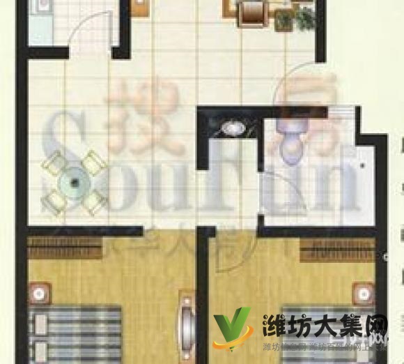 中百近2室1廳1衛(wèi)拎包入住