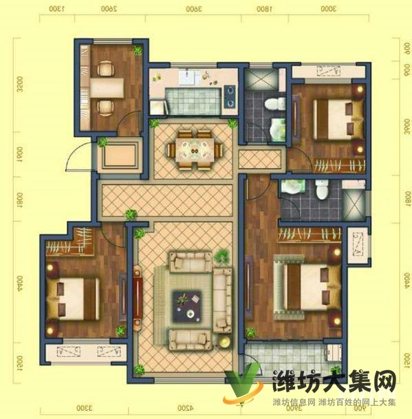 金諾無虛假壽光二中旁德潤綠城丹桂園電梯洋房四室送車