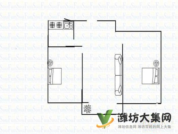 首付12萬!劃片濰城實驗小學!北馬道宿舍三室 出稅