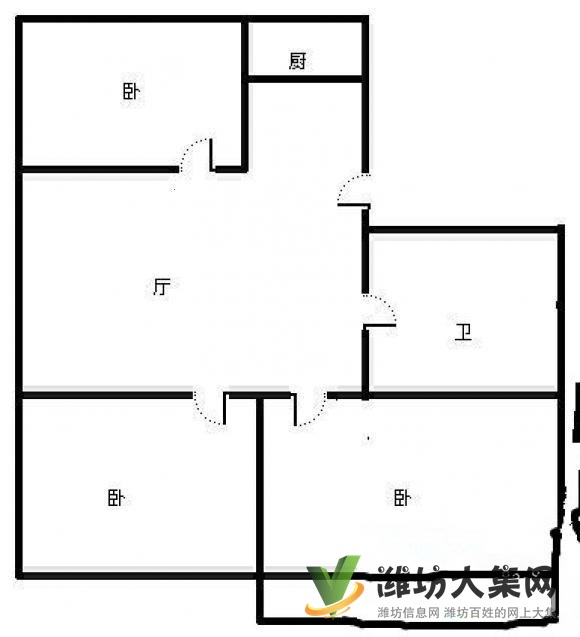 白浪河畔萬家福近五中多層130平精裝三室南北通透帶地下室急售