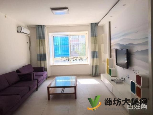 萬達濰坊中學(xué)近中央麗景精裝全齊兩室拎包入住可陪讀