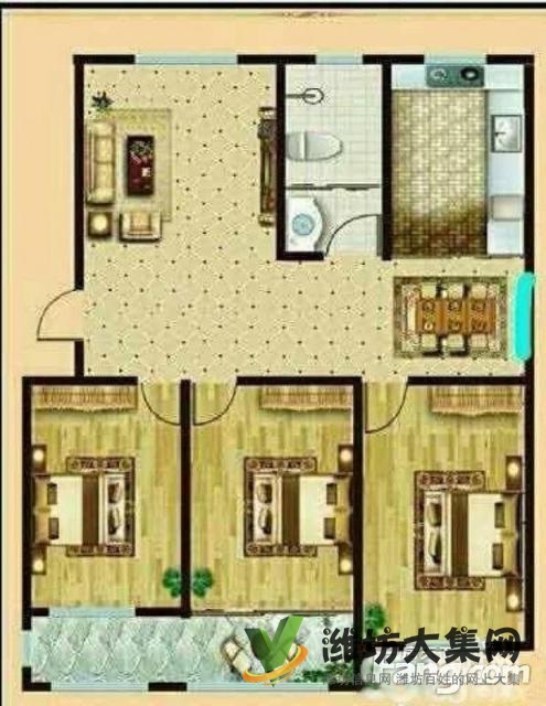 濰坊醫學院南鄰興旺花園4樓146平米毛坯帶地下室急售5225