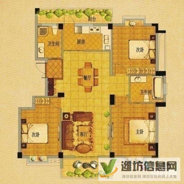 恒信無虛假 5000一平濰城區政府單位房,170平