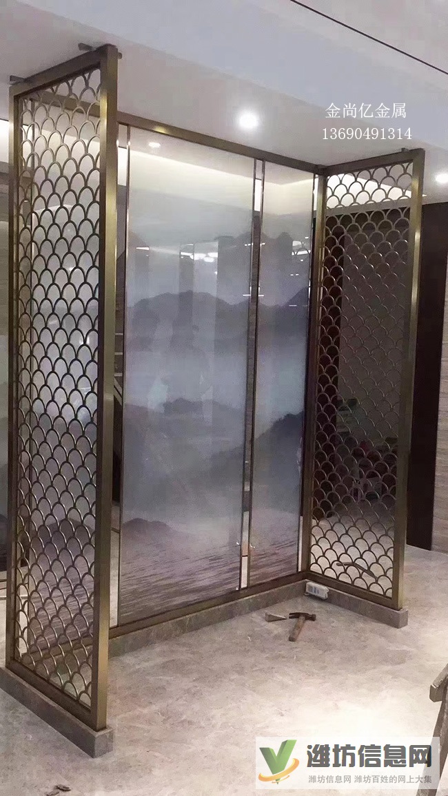 不銹鋼屏風優點 玄關不銹鋼屏風隔斷裝飾效果圖